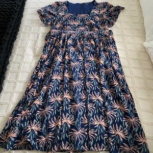 Floral print, short-sleeve dress